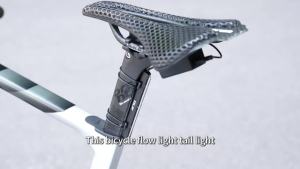 ESLNF Type-C For Taillight RGB Bike Flowing IPX4 Mount Waterproof Night 1200Mah Riding Rail Seat Rechargeable
