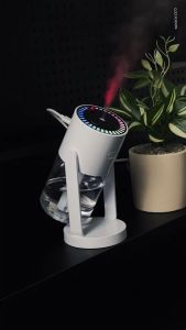 Máy phun sương GOOJODOQ 280ml 2 chế độ phun，360 độ có thể điều chỉnh góc，Với đèn LED và đèn chiếu