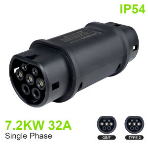 Bộ Chuyển Đổi Sạc EV Loại 2 GB/T Sang Type 2 32A 3-22kW AC Cáp EVSE IEC 62196 Dành Cho Xe Điện Tiêu Chuẩn EU