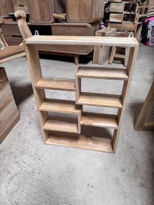 ชั้นวางของไม้สัก ชั้นวางของแบบแขวนห้อยติดผนัง ทรงสี่เหลี่ยม ขนาด 40x60x10 ทำจากไม้สักแท้แน่นอน