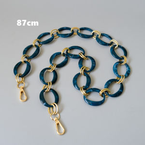 European and American Fashion Women Bag Thick Straps Sholder Bag Accessories Vintage Mixed Gold Resin round Chain Mobile Phone Charm Acrylic Chain