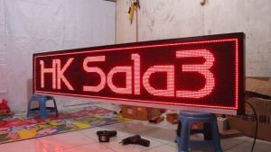 Running Text Merah 57x200cm Wifi Outdoor