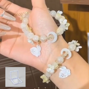 New 2025 Chinese Style Small Audience Student Party Bracelet with Osmanthus Fragrance And Rabbit Beads for Women Birthday Gift