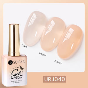 UR SUGAR 15ml Gel Nail Polish Jelly Pink Glitter Semi Permanent Nail Art Manicure Soak Off LED UV Gel Nail Varnishes
