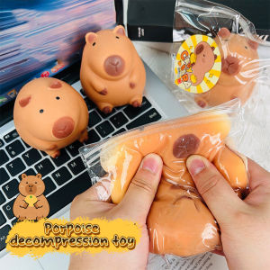SHgeZm Phim hoạt hình capybara Mochi pinching Đồ chơi Squishy Đồ chơi chậm phục hồi giải nén đồ chơi căng thẳng phát hành tay thư giãn Quà Tặng