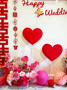 中式婚礼装饰 婚房布置 喜字摆件 - 结婚爱心立牌 / Wedding Decoration Bridal Room Decoration - Wedding Heart Stand