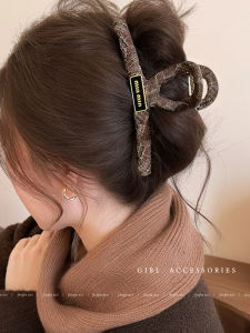 Elegant Large Size Shark Hair Clip Womens Fashion Fabric Hair Accessories Back of Head Styling Hair Grips Korean Style