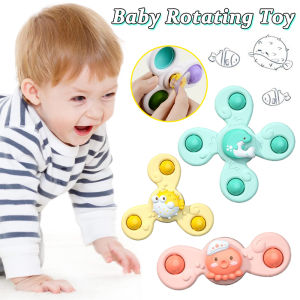 Baby Bath Rotating Toy Fidget Suction Cup Spinner Cartoon Animal Spinner Educational Toy