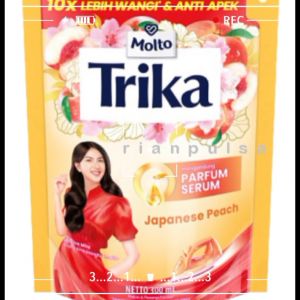 Molto TRIKA PURE JAPANESE PEACH Pelicin Pewangi Pakaian Gosokan Setrika Ra Pika Kis Pray Pouch Essensial Oil Alami