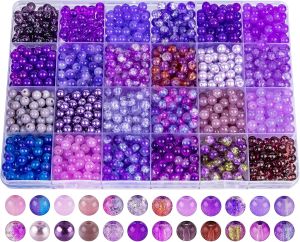 960PCS 6mm Glass Beads Bracelet Making Kit Assorted Colorful Beads for Jewelry And DIY CraftsFriendship Bracelets