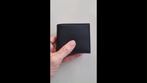 Ví Siêu Nhỏ Gọn 9x7.5cm - Ngang Màu Đen 1 Ngăn đựng tiền Da Bò Nappa Hộp Đầy Đủ