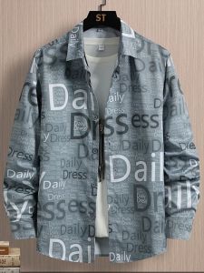 Spring & Fall New Arrival over Print Shirt Mens Handsome Cool Business Casual Long Sleeve Shirt Autumn Clothing Coat Fashion Tops