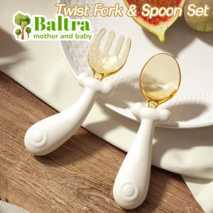 Baltra Baby Training Spoon and Fork Set for Self-Feeding Flexible Baby Utensils for Children Over 1 Year Old Baby Meal Accessories