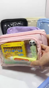 กระเป๋าดินสอปากกา กล่องดินสอ สไตล์เกาหลี สําหรับนักเรียน ความจุขนาดใหญ่ 9 ชั้น กระเป๋าเครื่องสำอาง อุปกรณ์การเรียน สินค้าพร้อมส่งในไทย