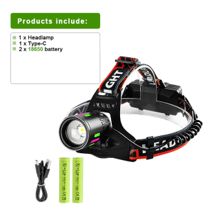 NEW 200000000LM High Power LED Headlight Ultra Bright Head Torch Long Range 5500M Head Flashlight 18650 Camping Fishing Lantern