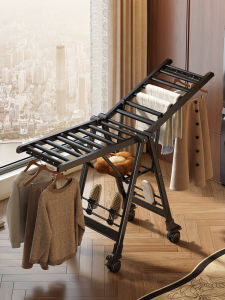 Meisda Folding Aluminum Alloy Clothes Drying Rack Indoor Balcony Quilt Drying Stand Free Standing Laundry Drying Rods