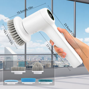 5in1 Electric Cleaning Brush for Kitchen Bathroom Wireless Handheld Power Spin Scrubber for Dishes Pots Pans Cleaning Tools