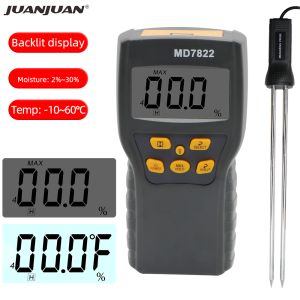 Máy Đo Độ Ẩm Gạo Ngô Lúa Mì Kỹ Thuật Số MD7822 Màn Hình LCD Máy Phân Tích Độ Ẩm Máy Đo Độ Ẩm Hạt