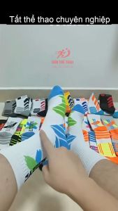 Tất đá bóng bóng chuyền bóng rổ chuyên nghiệp chống trơn giảm chấn khi va chạm Vớ thể thao cổ cao thoáng khi thấm hút mồ hôi