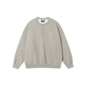 FORNINES | Autumn and Spring Casual Loose Henley Long Sleeve Shirt