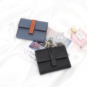 Royal Bagger New Women Short Wallet Genuine Cow Leather Trifold Zipper Coin Purse Fashion Contrast Color Female Small Card Holder Wallets