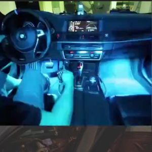 RGB Car Underglow Light Strip 12V LED Auto Interior Lighting LED Strip Flexible Neon Light Cold Light Line With USB Dash Board Decorative