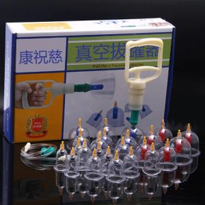 Ready Stock- 24 sets Bekam Chinese Medical Therapy Cupping Set with Pump Professional Chinese Acupoint Cupping Therapy Guasha Firming Soothing Easy to Use