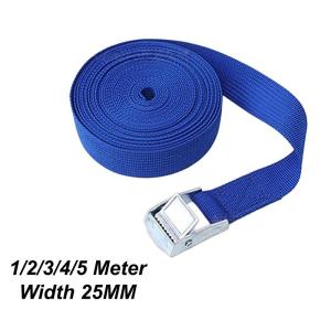 OUHOE | 1Pcs Buckle Tie 1/2/3/4/5 Meters For Down Belt Cargo Straps Car Motorcycle Bike Strong Metal Buckle Ratchet Tow Rope For Luggage