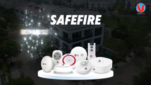 Đầu Báo Nhiệt Liên Động Không Dây SafeFire HM-5HW-T Phát Hiện Nhiệt Còi Hú Thông Báo Về Điện Thoại