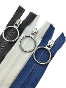 ซิปแบบหัวกลมเรซินขนาด 5 สำหรับเสื้อแจ็คเก็ต DIY ซิปเปิดและปิด ซิปสำหรับเสื้อผ้า ซิปสำหรับเสื้อผ้า DIY