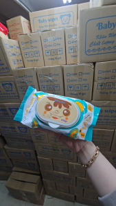 Combo 3 Bịch Khăn giấy ướt gấu 650gr ( KLT: 450gr) cao cấp chất vải mịn dai an toàn cho da