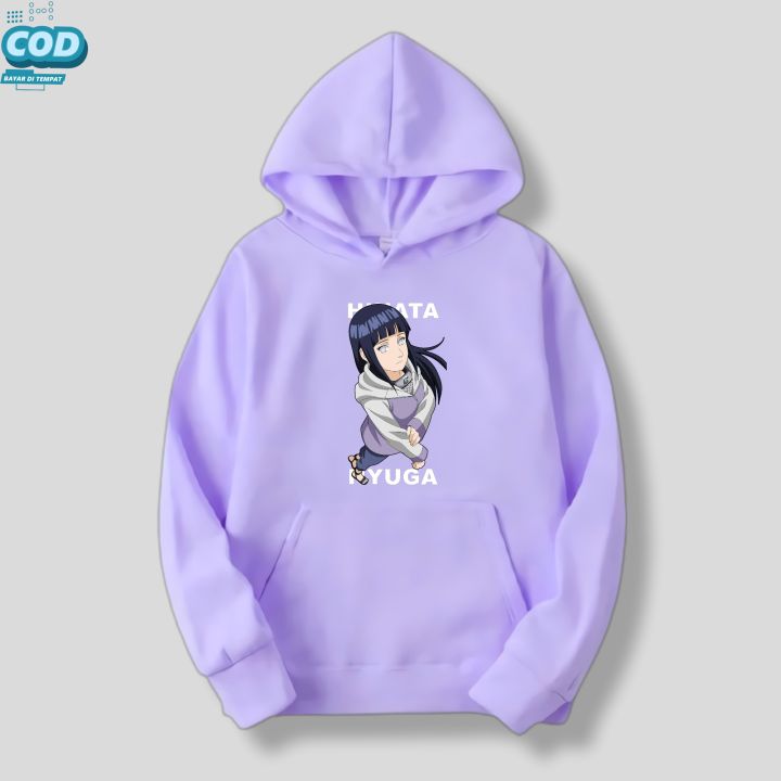 JAKET SWEATER HOODIE ANAK ANIME NARUTO HINATA HYUGA WAIFU WIBU