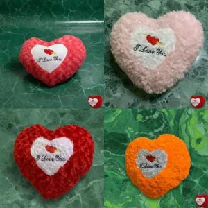 Heart Plush Pillow Fluffy Love Cushion Gift Heart-Shaped Pillow – Valentine Gift Love Plush Cushion for Couples