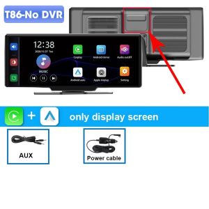 JMCQ 4K Car DVR Rotatable Lens Dash Cam Rearview Camera Wireless Carplay Android Auto Ai Screen Video Recorder Dual Lens DVRS