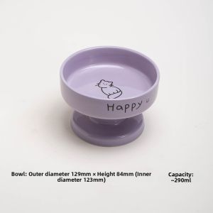 Petdebby | Ceramic High Foot Pet Food Bowl