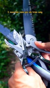 [FREESHIP] Dụng cụ làm vườn dụng cụ nông nghiệp cây cảnh bonsai: kéo cắt cành sk5  kéo tỉa trắng cưa lách new cưa gập gọn kèm lưỡi phụ - dụng cụ nông nghiệp tùng lâm