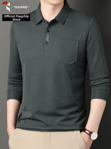 TUCANO | Business Casual Mens Polo Shirt Middle-aged Father Wear Turn-down Collar
