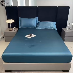 LUNAVA Satin Silk Bedsheet Canadian Full Garterized Sheet Queen Size Bed Sheet Single/Double/King Size