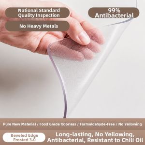 LUOYOUTE | Heat-Resistant Waterproof Oil-Proof No-Wash PVC Clear Table Protector