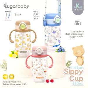 SUGARBABY Tritan Sippy Cup K Series 350ml / Botol Gelas Cangkir Tempat Minum Bayi Anak BPA FREE