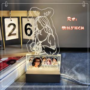 Creative Glowing Support Gift Lamp White Deer Jingying Zhao Roadside DIY Night Light Acrylic Material Available in Stock