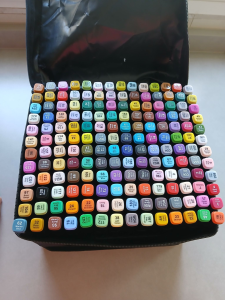 168 Colors Double-Ended Marker Pen Fine Tip And Chisel Tip with base For Art Drawing Comics Design Coloring