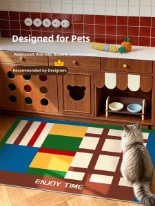 YUNHAOBUYI | Waterproof Oil-proof Anti-slip Urine-resistant Bite-resistant Pet Feeding Mat