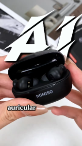 MINISO MS112 Bluetooth Earbuds Wireless TWS Earphones In Ear Sports Headphones with Heart Rate Monitor Fitness Running Headset HiFi Stereo Bass Noise Cancelling HD Call Long Battery Life Music Earbuds for Gym Outdoor