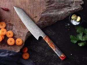 XITUO Damascus Steel Kitchen Knives Set 1-7PCSSantokuCleaverParingBread Boning Cooking Knives Octagonal Stable Wood Handle