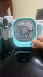 [ hàng loại 1 - quạt mát hơn pin bền hơn ] Quạt tích điện cầm tay để bàn mini 136 3 cấp tốc độ gió êm
