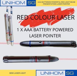 UnihomSG [ReadyStock] Laser Pointer 1 piece of AAA Battery Powerful Red Light Beam Presentation Laser Pointer Cats Play Toys