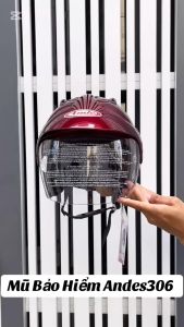 Mũ Bảo Hiểm 3/4 Đầu A306 ANDES Trơn /Bảo Hành 12 Tháng/Lồng Nón 3S Tháo Giặt