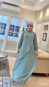 Gamis Basic Ceruty Payet Premium Gamis Ceruty Babydoll || by :Yulia HD Collection