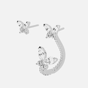 Asymmetric White Butterfly Earring